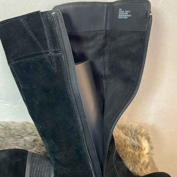 BOC- NEW Suede Knee Boots Double zipper Round toe Double Stitched-8M-#0100 - Picture 11 of 15